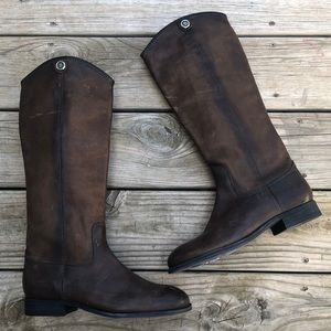 New Frye Tall leather riding boots flawed size 7.5